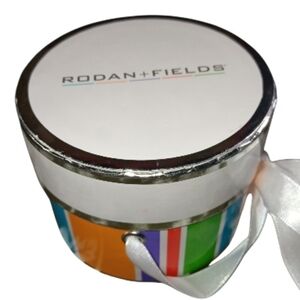 Rodan + Fields Striped/Multicolored Silver Bracelet W/Gift Box SZ 7.5